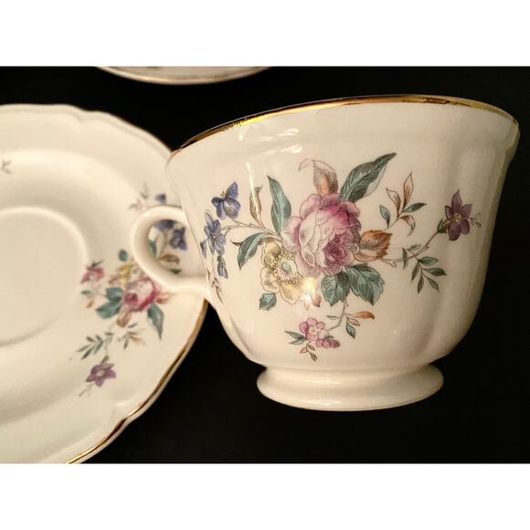 Set of 6 Edwin Knowles Winslow Teacups & Saucers - 1950s - Picture 7 of 9